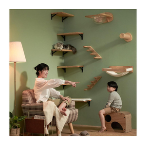 Mensole <span class=keywords><strong>da</strong></span> <span class=keywords><strong>Parete</strong></span> per Gatti con Tappetino in Sisal, Mensola Galleggiante in <span class=keywords><strong>Legno</strong></span> Massello <span class=keywords><strong>di</strong></span> Gomma con Installazione Migliorata, <span class=keywords><strong>Albero</strong></span> <span class=keywords><strong>da</strong></span> <span class=keywords><strong>Parete</strong></span> per Gattini - Product Image 6