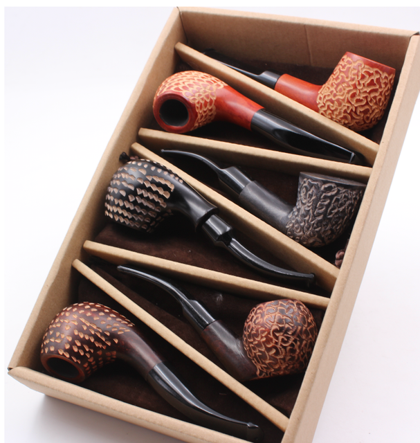Cachimbo De Madeira Wood Pipe Stand Black Herb Factory Direct Durable Wood Small Carved Hand Wood Pipe Smoking Tobacco