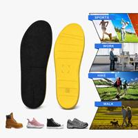 Semelles intérieures en EVA absorbant les chocs avec soutien de la voûte plantaire, respirantes, anti-fatigue, confortables, pour chaussures de sport et décontractées