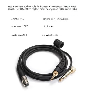 <span class=keywords><strong>Cable</strong></span> de <span class=keywords><strong>Audio</strong></span> de Repuesto para Auriculares Pioneer X10 Over-ear, <span class=keywords><strong>Cable</strong></span> de Repuesto para Auriculares <span class=keywords><strong>Sennheiser</strong></span> HD490PRO - Product Image 6