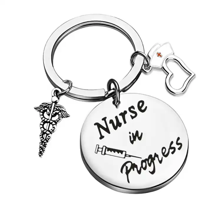 infermiera regalo regalo per le donne che allattano il portachiavi in  metallo preghiera portachiavi ispiratore anello chiave del metallo del  giorno dell'infermiera
