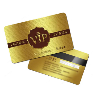 Cartes cadeaux d'affaires intelligentes personnalisées en PVC vierge avec bande magnétique, or/argent, effet pailleté - Product Image 4