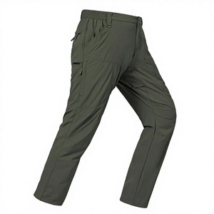 Custom 4 Way Stretch Cargo Hiking Golf Pants Plain Dyed Straight Flat Quick Dry Tactical Elastic Waist Zipper Pockets Joggers - Product Image 4