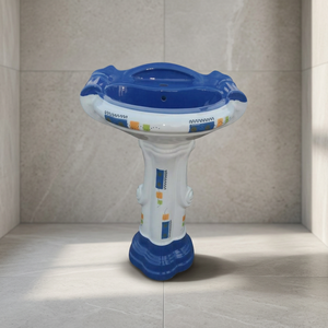 Lavabo sur pied moderne d'extérieur en céramique émaillée grand format, pour usage hospitalier, forme ronde/rectangulaire, écologique et résistant à l'eau - Product Image 2