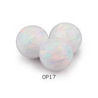 Boule ronde créée perles d'opale bijoux pierre d'opale chaleur pierre synthétique étoile blanche faisant dans les 2 jours ouvrables 4.0-12.0 Mm Super