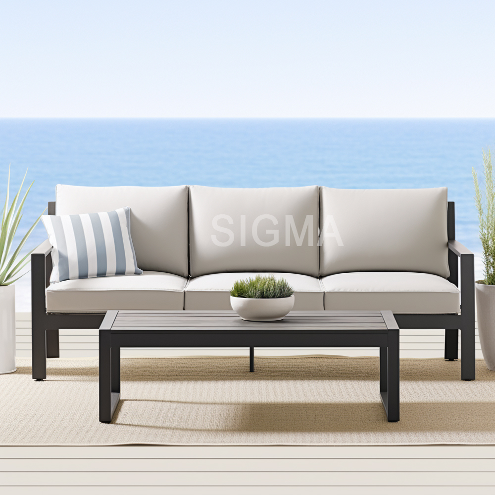 Modern Design Patio Garden Sofas Luxury Powdercoated Aluminum Outdoor Furniture