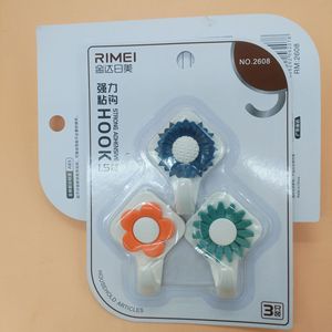Rimei Novelty <b>Hooks</b> 3Pcs Strong Adhesive 1.5Kg Wall Mounted For Clothing Behind Doors On Walls - Product Image 2