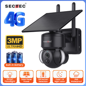 SECTEC 3MP Mini Solar Power <strong>Battery</strong> 4G Sim Card <strong>Security</strong> Wifi Wireless Outdoor Solar CCTV Ip Surveillance System Wireless <strong>Camera</strong> - Product Image 2