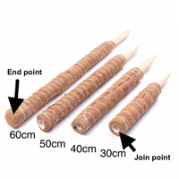 Support de poteau en fibre de coco écologique pour jardin de centre commercial, bâton de mousse de coco pour plantes grimpantes, fibre de coco de haute qualité
