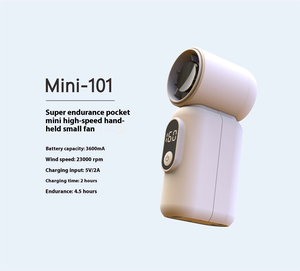 Motor turbo sin escobillas de alta velocidad, ventilador de mano mini portátil recargable con 199 velocidades, tipo cañón de aire de bolsillo para exteriores en verano. - Product Image 3