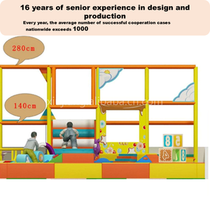 Combinación de equipo de patio de juegos para niños pequeños de interior suave, tobogán grande y pozo de <span class=keywords><strong>bolas</strong></span> con <span class=keywords><strong>parque</strong></span> de trampolines para ocasiones escolares - Product Image 6