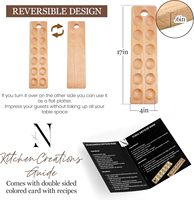 Holzplatte für Gefüllte Eier, Beidseitig Nutzbare Holzplatte für Gefüllte Eier, Holz-Charcuterie-Brett, Holz-Serviertablett für Partys
