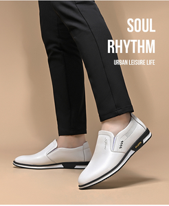 รองเท้าลำลองผู้ชายสีขาว สไตล์เดินสบาย ราคาโรงงานขายส่ง ราคาถูก แบบสวม สำหรับฤดูใบไม้ผลิ/ฤดูร้อน รองเท้าเดรสและรองเท้าอ็อกซ์ฟอร์ด - Product Image 6