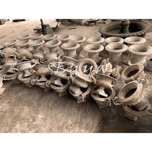 Pots de fleurs avec oreilles en <span class=keywords><strong>fonte</strong></span> décorative, Pots de fleurs en métal classique, décoration de maison/<span class=keywords><strong>jardin</strong></span>, noir classique - Product Image 5