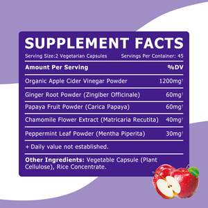 Complément alimentaire personnalisé OEM pour la perte de poids, amélioration du métabolisme des graisses, renforcement du système immunitaire, capsules de vinaigre de cidre de pomme - Product Image 2