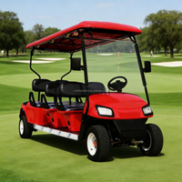 Voiturette de golf électrique 6 places avec cadre renforcé, roues personnalisables d'origine pour parcours de golf et trajets quotidiens sur les dunes