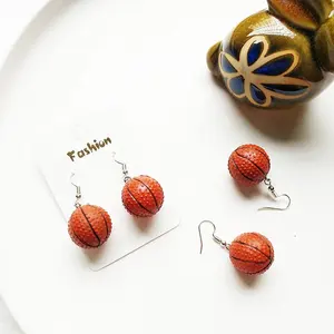 Creative Drôle De Mode de Basket-Ball De Mode Boucles D'oreilles Longues Gland Mini Belle Balancent Boucles D'oreilles Bijoux Complices Brincos