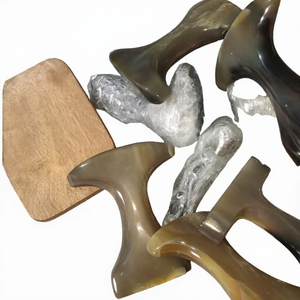Asa de cuerno de búfalo pulido hecha a mano, con tacto real, para manualidades, decoración del hogar y regalos. - Product Image 2