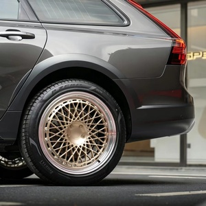 Jantes forgées rétro en deux parties en maille 6061-T6 avec lèvres usinées dorées pour Volvo BMW Audi <span class=keywords><strong>Station</strong></span> <span class=keywords><strong>Wagon</strong></span> - Product Image 4
