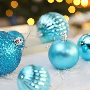 Bola de Navidad Adornos para árboles de Navidad Ambiente de vacaciones Decoraciones colgantes Proceso de galvanoplastia