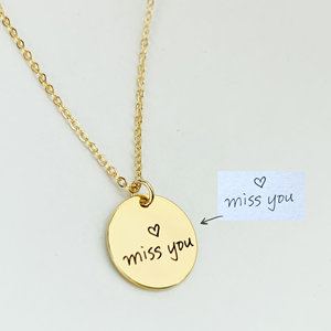 Collana di nuova moda vera e propria collana per scrivere a mano collana disco regalo personalizzato per la <span class=keywords><strong>mamma</strong></span> - Product Image 2