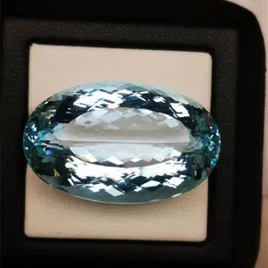 Wholesale Factory High Quality Big Stone Precious Natural Aquamarine Loose Gemstone 51.25ct