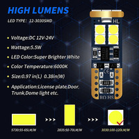 HOLY T10 194 168 W5W LED-Innen leuchten für Autos Signal leuchte Hohe Helligkeit T10 W5W LED-Lampe Super Bright Led T10 Canbus