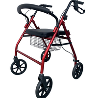BQ4001A rouleau de marchette à 4 roues de service médical avec panier pour personnes âgées