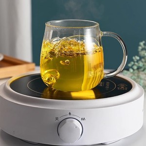 Vaso de agua de vidrio de borosilicato de alta calidad al por mayor, taza de té transparente de vidrio con diseño de hongo colorido, vaso para leche y bebidas - Product Image 5