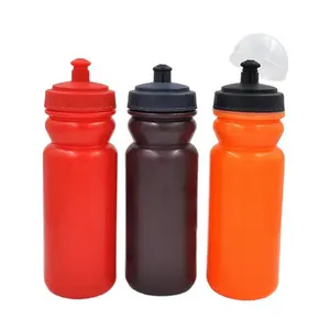 व्यक्तिगत 600ML BPA मुक्त नोक के साथ पीई प्लास्टिक निचोड़ साइकिल खेल पानी की बोतल