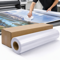 Film de plastification à froid auto-adhésif PVC brillant mat en rouleau avec doublure transparente, facile à décoller, résistant à la poussière, inaltérabilité des couleurs, pour menus alimentaires