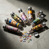 Puzzle éducatif en gros, type micro-tubes, 501-1000 pièces, mini poche, peintures célèbres, puzzle miniature portable pour bureau