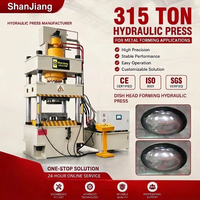 Presse hydraulique de 315 tonnes, hydraulique pour estampage et formage de têtes en acier inoxydable de récipients à pression