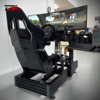 Simulateur profil aluminium volant personnalisé Cockpit simulateur de jeu de conduite superbe Cockpit avec vraie chaise course
