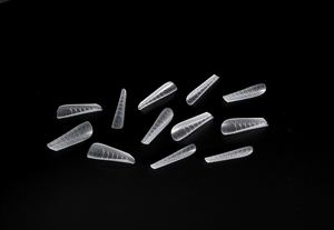 120 pièces de formes à ongles doubles en PP transparent, motif peau, logo personnalisé, pour extension de polygel, embouts en plastique - Product Image 3