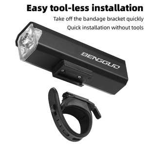 Yueli Bicycle <b>Lights</b> Front And Rear <b>LED</b> Kit <b>USB</b> C Charging Waterproof For Mountain Road Bikes - Product Image 5