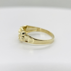 Anillo de Cóctel con Diseño Vintage de Latón Chapado en Oro de 14k, Estilo Nugget Smashing, para Hombre/Mujer - Product Image 5
