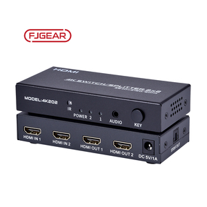 FJGear prezzo di fabbrica Plug and Play nero HDMI Switch & <span class=keywords><strong>Splitter</strong></span> 2 in e 2 out <span class=keywords><strong>Audio</strong></span> Computer <span class=keywords><strong>Video</strong></span> <span class=keywords><strong>Splitter</strong></span> e convertitori - Product Image 4