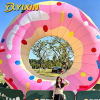 Grand modèle de mascotte gonflable personnalisé en forme de dessin animé, ornement paysager géant pour fête d'anniversaire en extérieur, donut gonflable géant