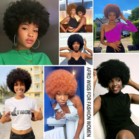 Perruque courte coupe pixie bouclée afro tressée avec dentelle frontale 13*4, 100% cheveux humains brésiliens, vente en gros d'usine de perruques frontales bouclées