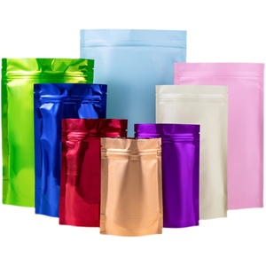 Bolsa de plástico con cremallera de pie 43 # plana <span class=keywords><strong>y</strong></span> 114 # con papel de aluminio colorido brillante/mate para embalaje de alimentos para leche - Product Image 2