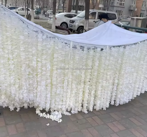 Flores Artificiales Colgantes de Techo de 1M*1M, Color Blanco, Estilo Viento, Personalizables en Tamaño y Color, Decoración <span class=keywords><strong>para</strong></span> Bodas, Gran Venta - Product Image 5