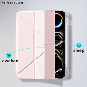 Syx bey-gấp đứng da Bìa trường hợp đối với <span class=keywords><strong>iPad</strong></span> Air Pro 5 6 7 8 9 10th thế hệ rõ ràng trường hợp 2024 Mini 3 4 10.9 11 12.9 13 inch - Product Image 3