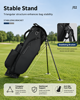Sac de golf à bandoulière en cuir PU, fabrication directe d'usine OEM, logo personnalisé, couleur personnalisée, imperméable, durable, léger, grande capacité