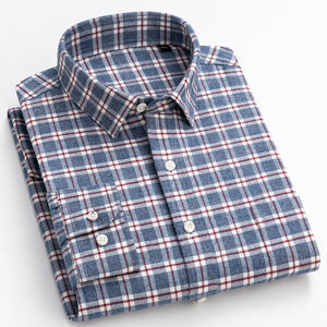 Camicie da <span class=keywords><strong>uomo</strong></span> OEM/ODM Camisas Hombre 2024 la nuova <span class=keywords><strong>tendenza</strong></span> da <span class=keywords><strong>uomo</strong></span> della camicia Casual a maniche lunghe a quadri a quattro colori <span class=keywords><strong>abbigliamento</strong></span> da <span class=keywords><strong>uomo</strong></span> - Product Image 5