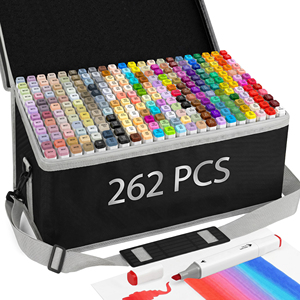 Juego de Marcadores de Papel de Doble Punta Oblicua, 30-262 Colores, Marcadores Permanentes a Base de Alcohol para Dibujo Artístico - Product Image 1