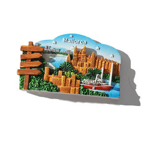 Imán de nevera de resina 3D de <span class=keywords><strong>Mallorca</strong></span>, España, personalizado, con motivos de la ciudad, decorativo, para regalo de viaje. - Product Image 4