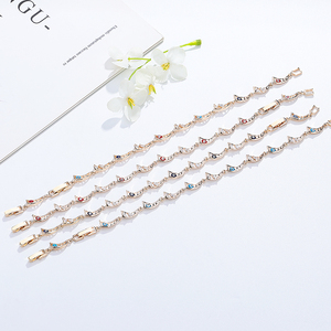 Mujeres opulentas 18K oro al por mayor Devi Cubic Zirconia ojo en forma de joyería fina pulseras y brazaletes - Product Image 1