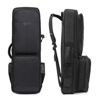 Sac à dos double imperméable en Oxford épaissi, capacité de 2 instruments à vent électroniques, étui de rangement pour flûte et clarinette
