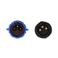 Connecteur hybride d'alimentation et de signal M25 3+9 broches 30A 300V 5A 60V IP67, ensemble étanche mâle-femelle à verrouillage par poussée